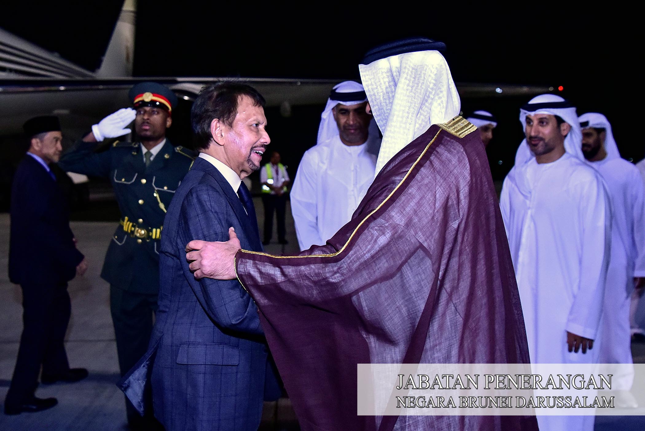 His Majesty arrives in Dubai - The House of Bolkiah